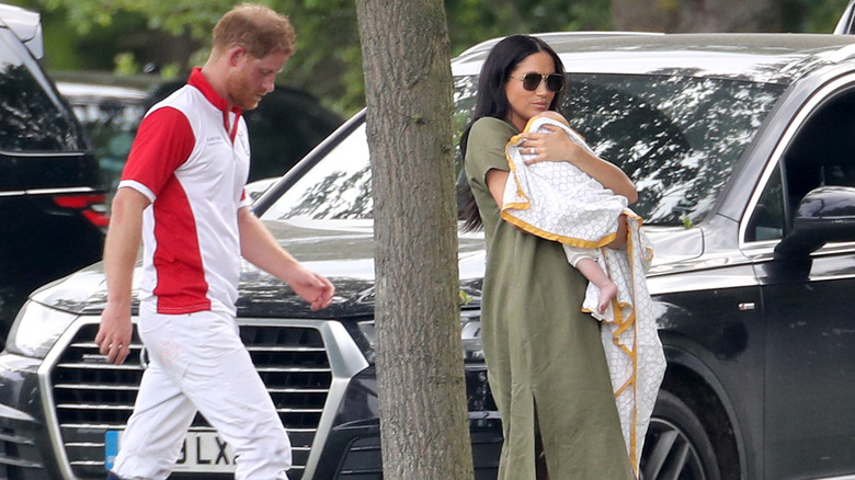 Prince Harry and Meghan Markle with Prince Archie