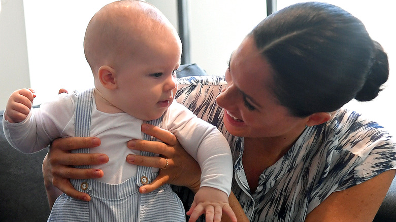 Meghan Markle holding Prince Archie