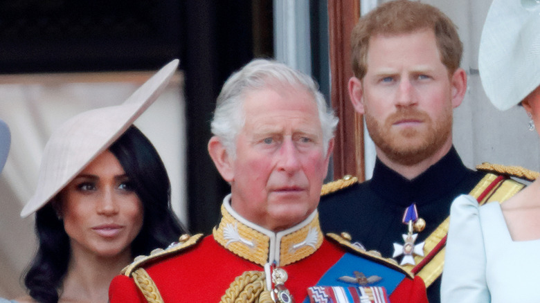 Meghan Markle, King Charles, and Prince Harry