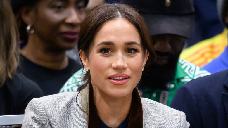 Meghan Markle at a wheelchair basketball game during the 2025 Invictus Games