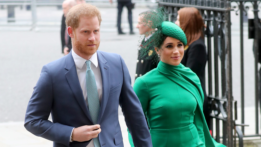 Meghan Markle and Prince Harry walking