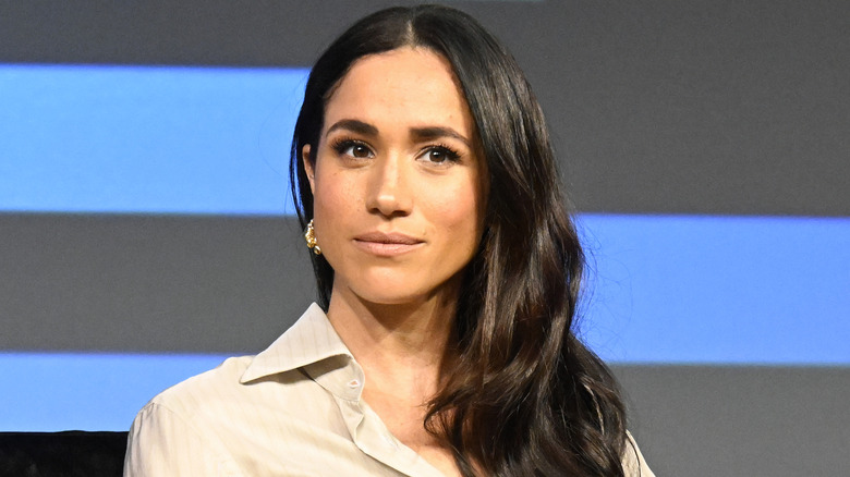 Meghan Markle looking concerned