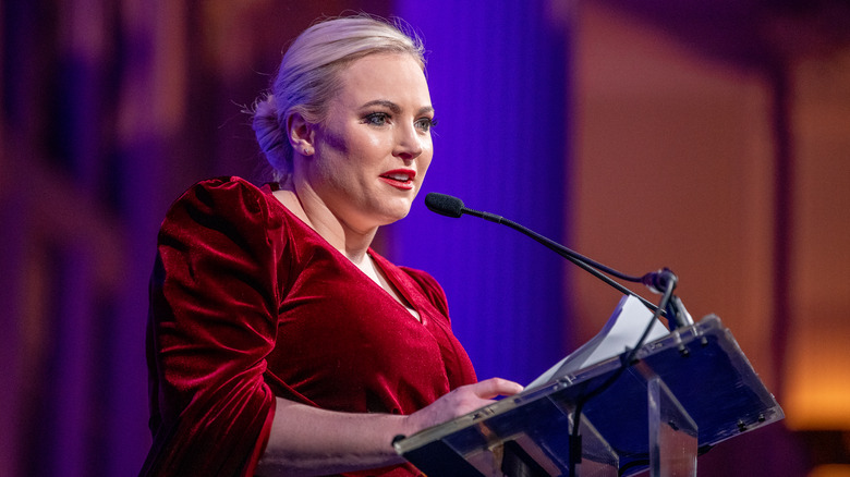 Meghan McCain speaks on stage