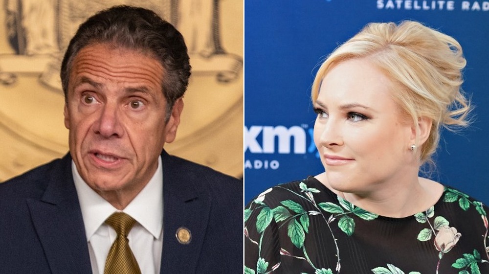 Meghan McCain Andrew Cuomo split image