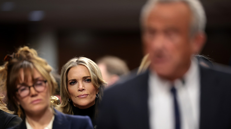 Megyn Kelly watching the RFK confirmation hearing