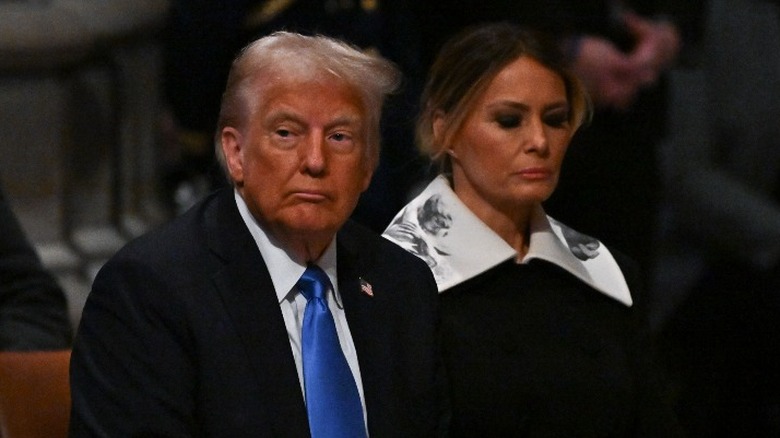 Donald Trump and Melania Trump attend the state funeral service for Jimmy Carter (2025)