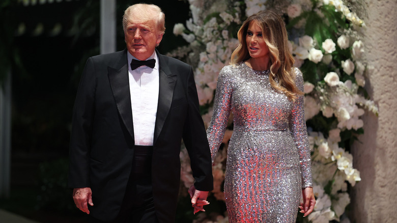 Melania Trump and Donald Trump attending an event