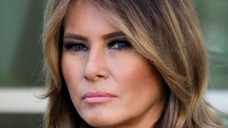 Melania Trump not smiling