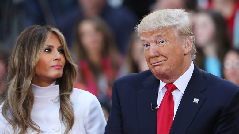 Melania Trump looking at Donald Trump