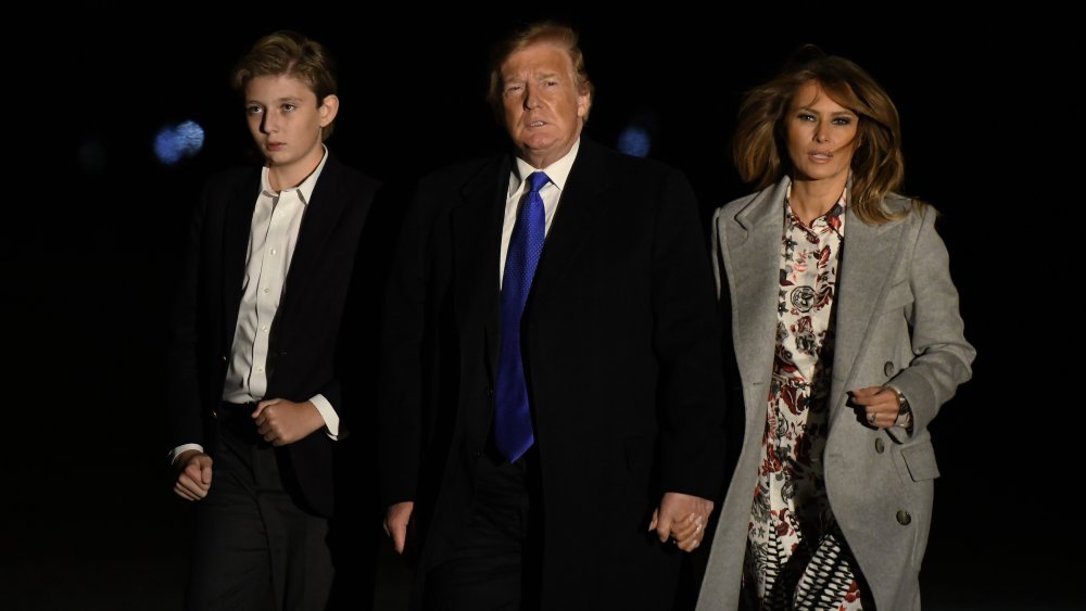 Donald Trump, Melania Trump, and Barron Trump