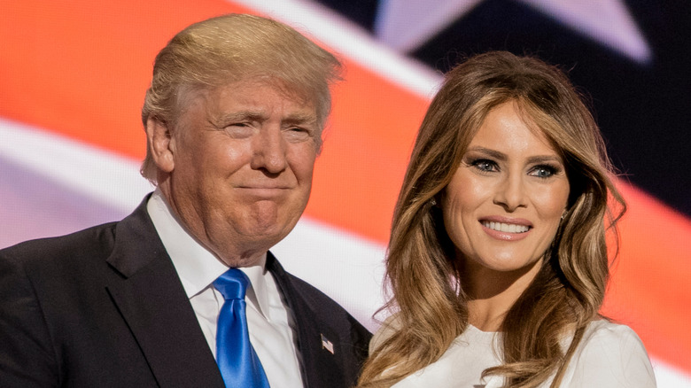 Donald Trump and Melanie Trump smiling