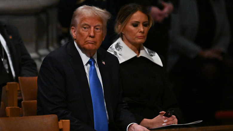 Donald and Melania Trump at Jimmy Carter's funeral