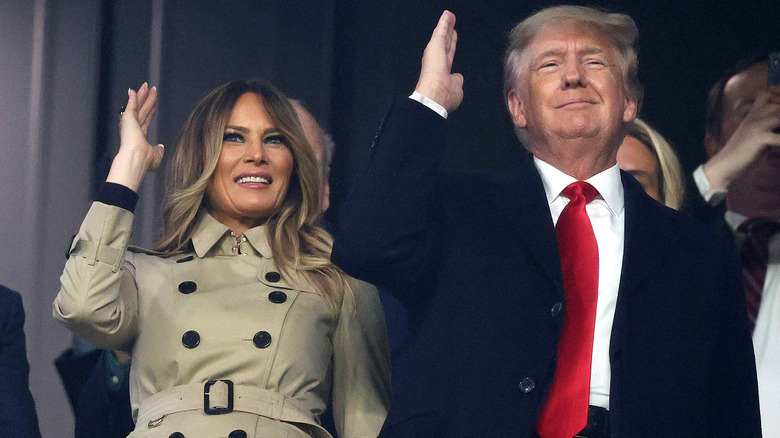 Donald Trump and Melania Trump smiling