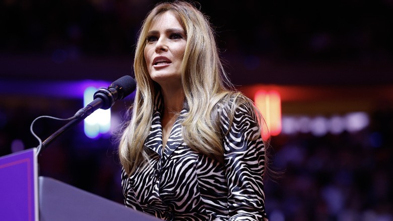 Melania Trump speaking at a rally for Donald Trump at Madison Square Garden (2024)