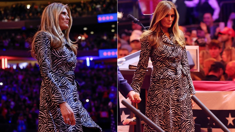 Melania Trump onstage at the Madison Square Garden rally for Donald Trump (2024)