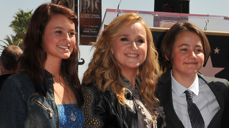 Melissa Etheridge and kids smiling