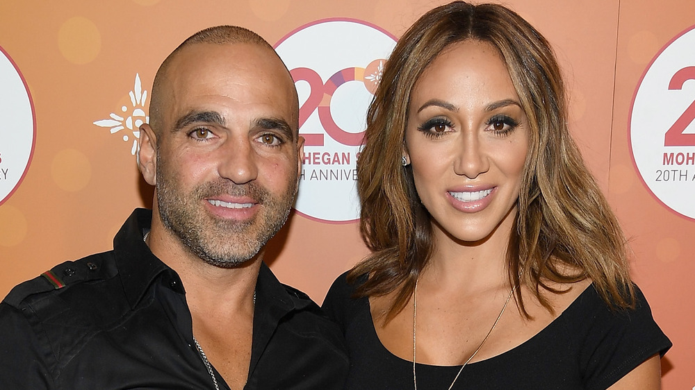 Joe Gorga and Melissa Gorga smiling on the red carpet