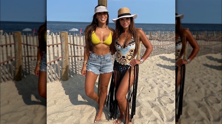 Melissa Gorga and Teresa Giudice at the beach