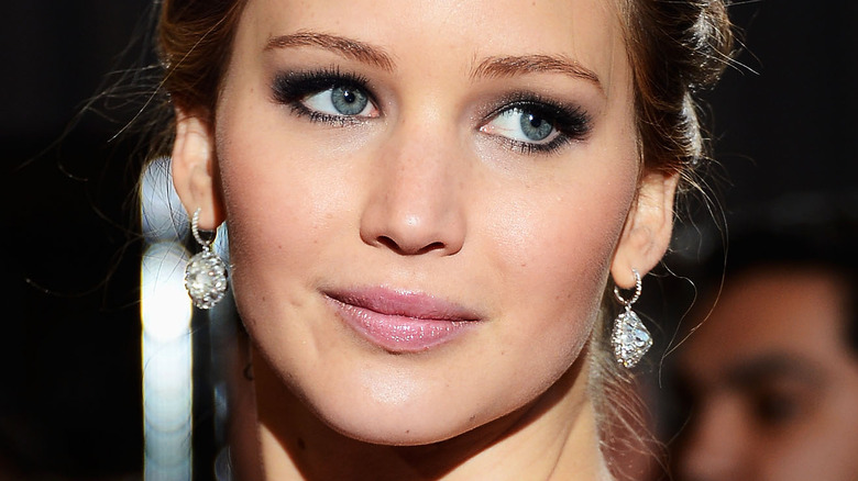 Jennifer Lawrence looking away