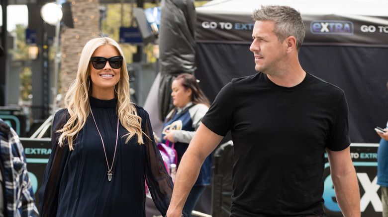 Christina Hall and Ant Anstead walking