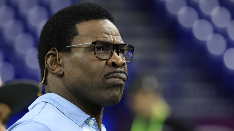 Michael Irvin looking up