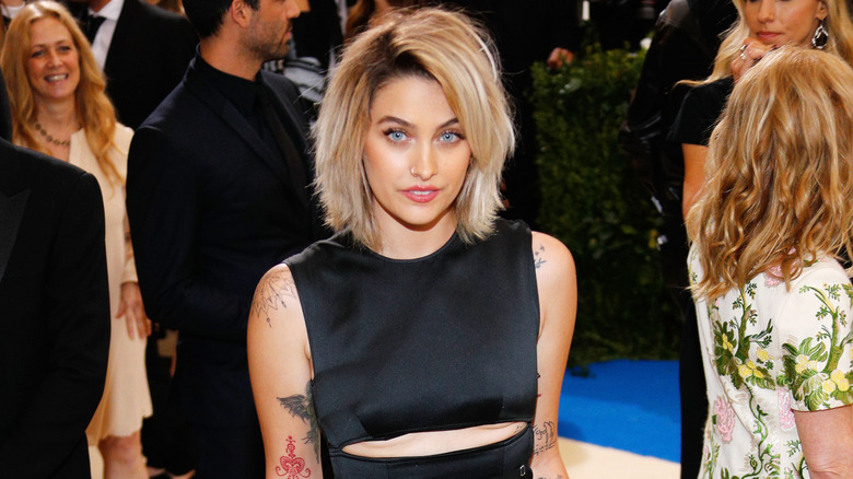 Paris Jackson wearing cut-out dress