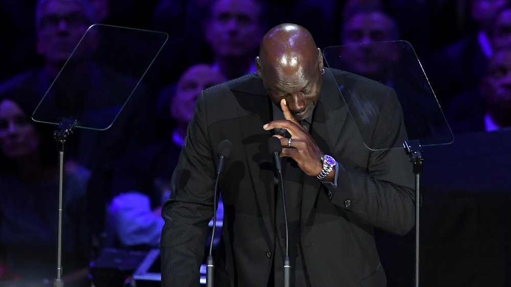 Michael Jordan at Kobe Bryant's memorial