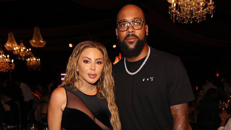 Larsa Pippen and Marcus Jordan posing