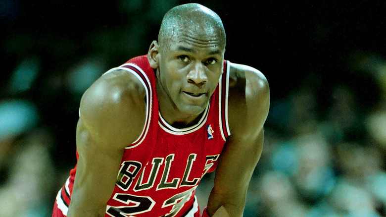 Michael Jordan younger playing for Chicago Bulls