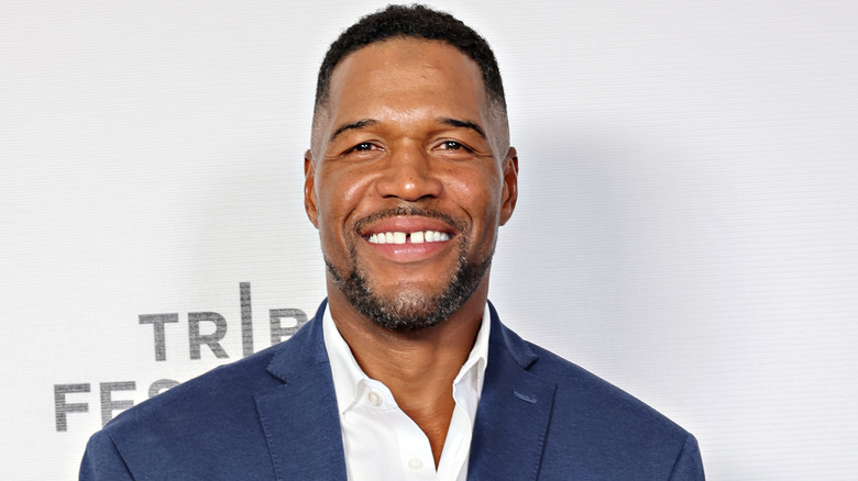 Michael Strahan, smiling