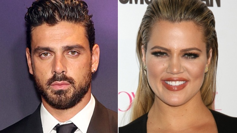 Khloé Kardashian and Michele Morrone split image