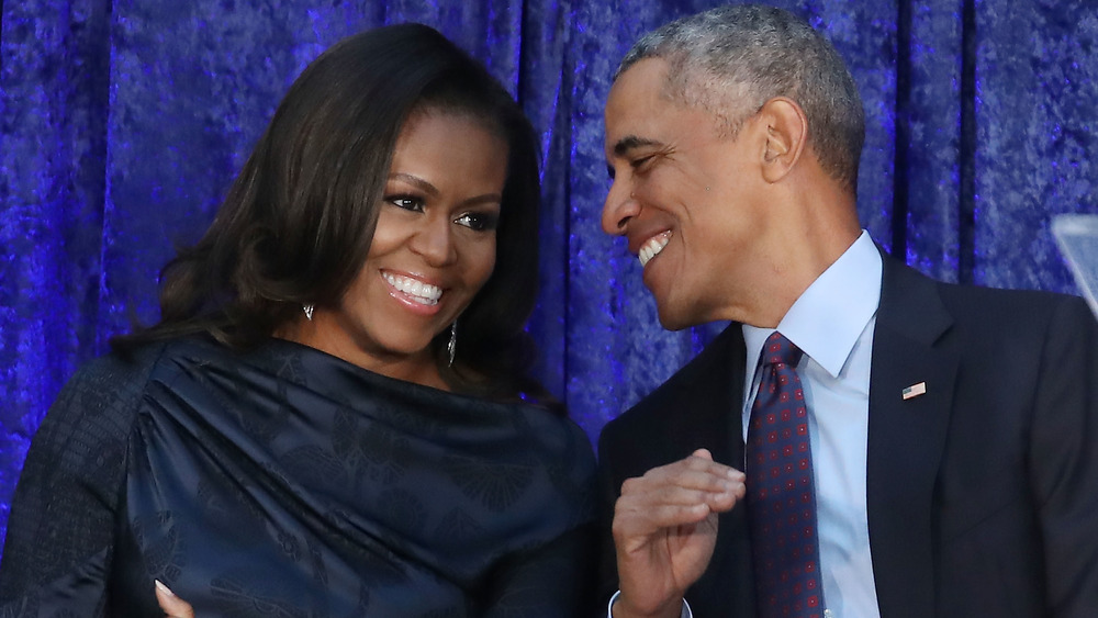 Barack and Michelle Obama  at the Smithsonian's National Portrait Gallery, on February 12, 2018