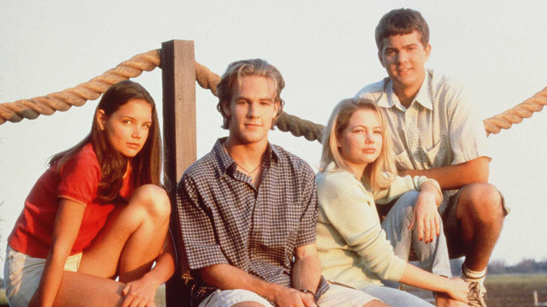 Dawson's Creek cast shot, all posing and seated