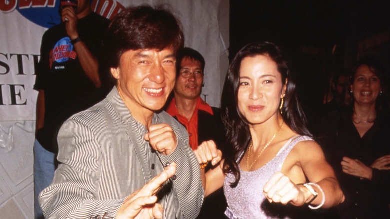 Jackie Chan and Michelle Keoh at the premiere of "Supercop"