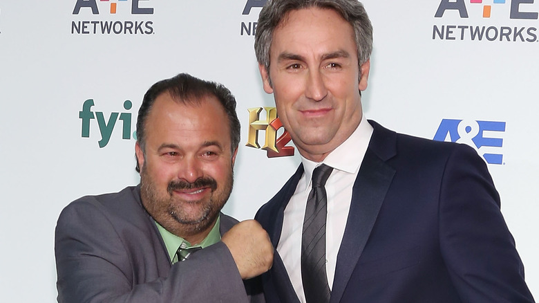 Frank Fritz (L) and Mike Wolfe attend A+E Network's 2015 Upfront