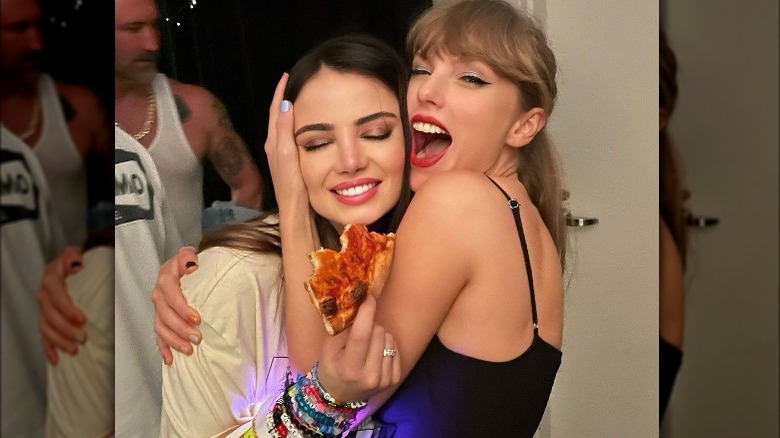 Keleigh Teller and Taylor Swift embracing