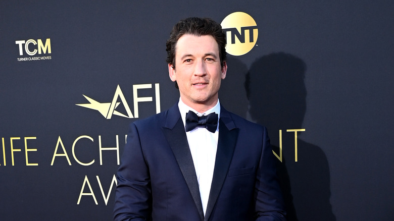 Miles Teller blue tux