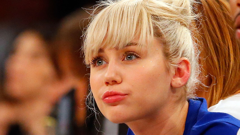 Miley Cyrus at NBA game 2016