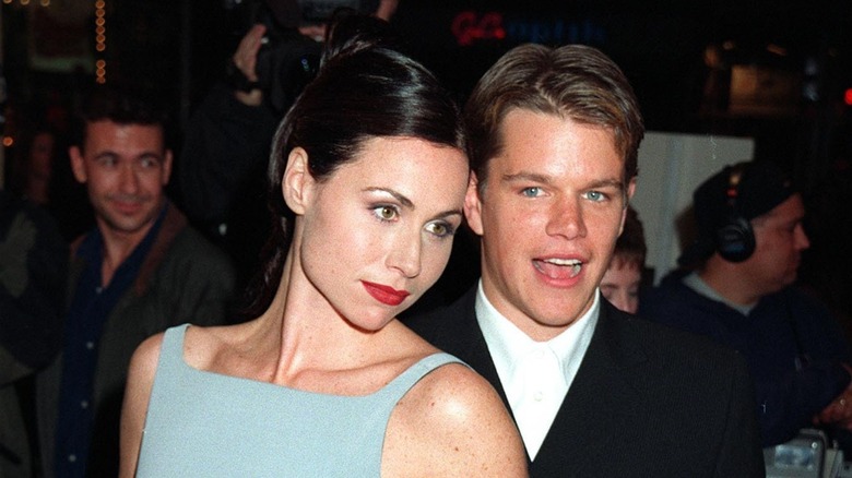 Matt Damon and Minnie Driver pose 