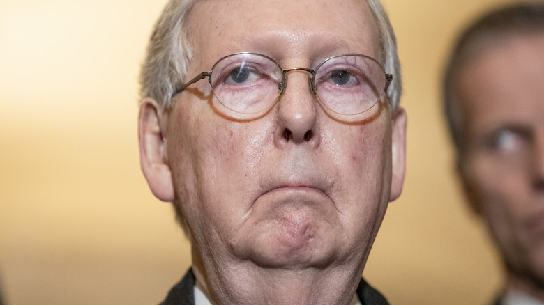 Mitch McConnell staring