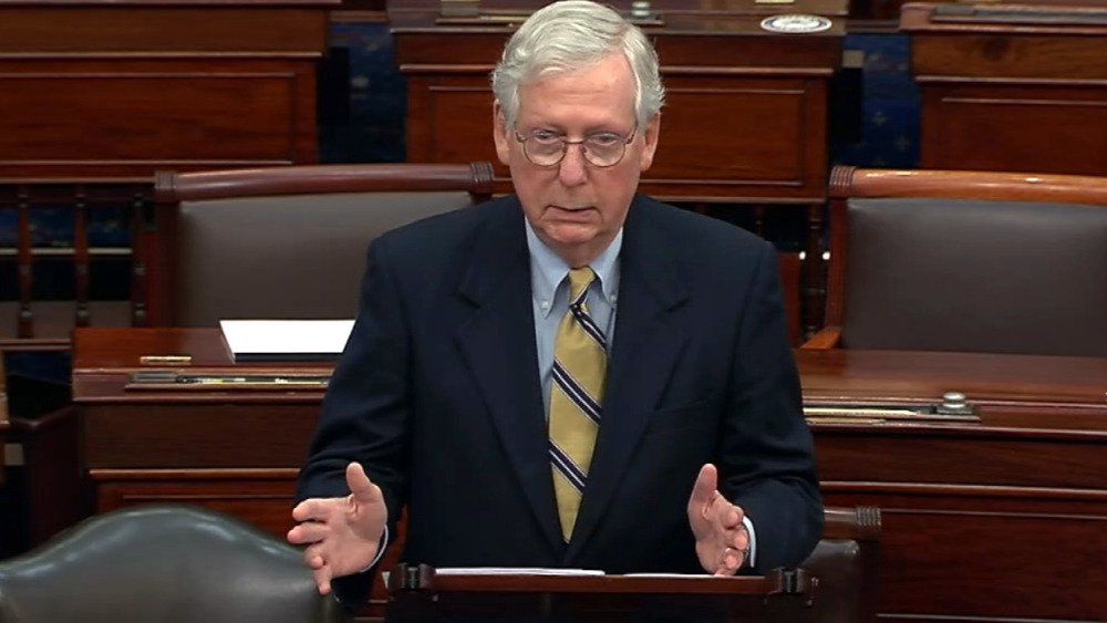 Mitch McConnell votes to acquit Donald Trump during his second impeachment trial