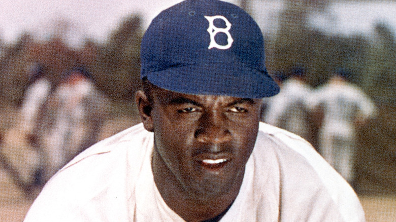 Jackie Robinson posing