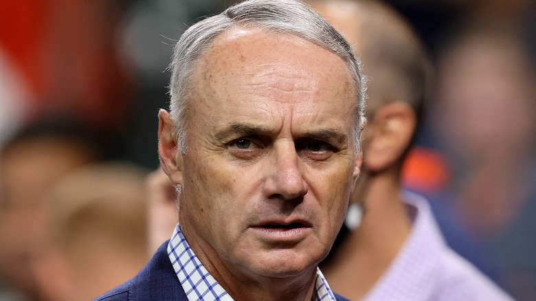 Rob Manfred with a serious look