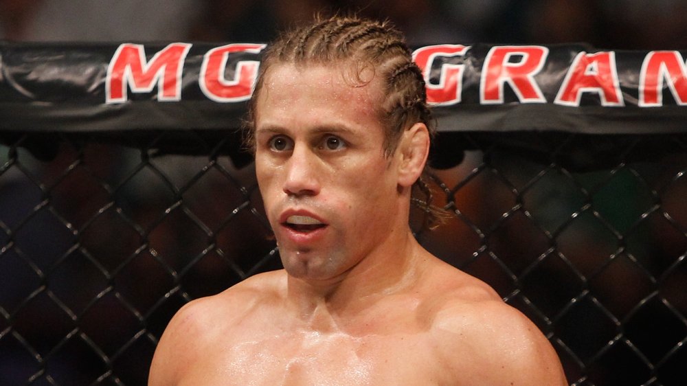 Urijah Faber looking surprised in an MMA fight