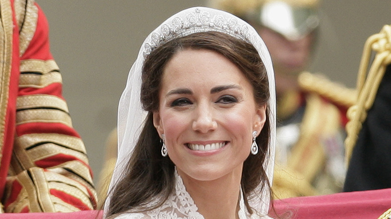 Kate Middleton at her wedding 