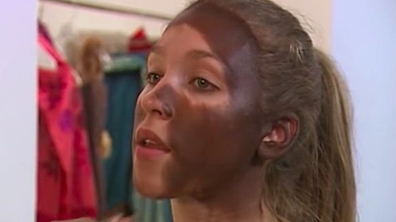 Noelle Staggers in blackface 