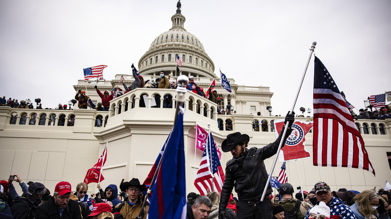 Trump supporters at the Capitol building