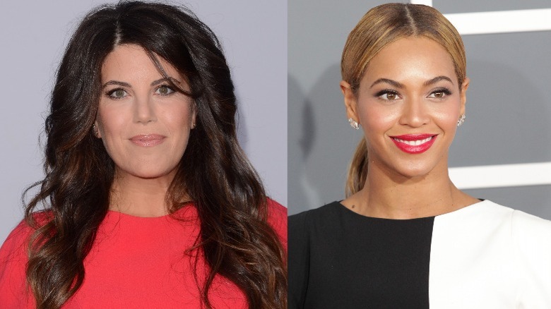 Monica Lewinsky attends TLC's Give A Little Awards in 2017; Beyoncé attends the 2013 annual Grammy awards