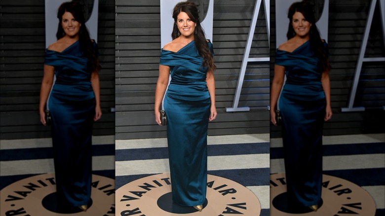 Monica Lewinsky in blue