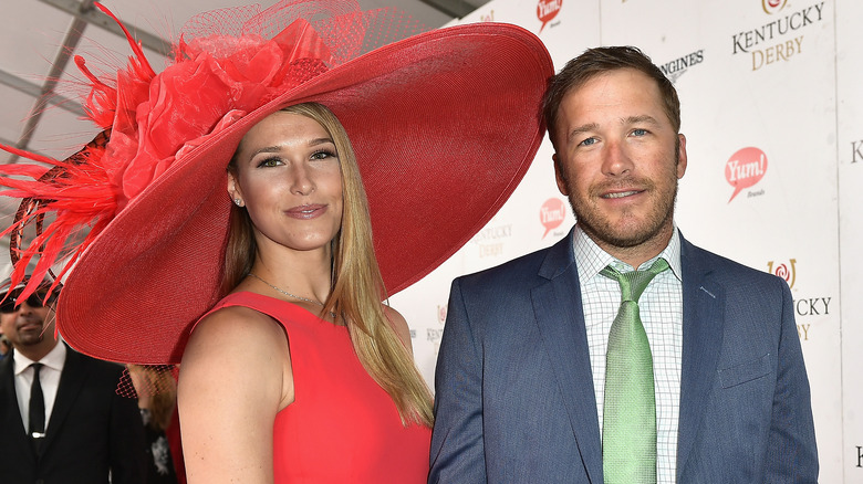 Morgan and Bode Miller posing at an event